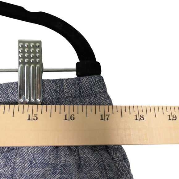 Old Navy Pants Womens L Blue Linen Blend Pull On Pockets Lightweight 34x 27 - Picture 7 of 11